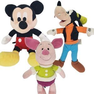 Mickey Mouse Goofy Piglet Friends Plush Toys set X 3‎
